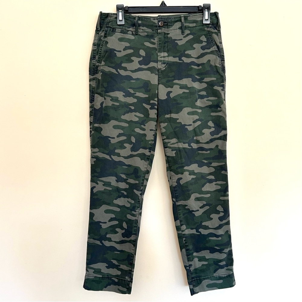 GAP Women's Army Green Camouflage Camo Ankle Pants